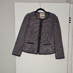 Banana Republic Black and White Tweed Blazer